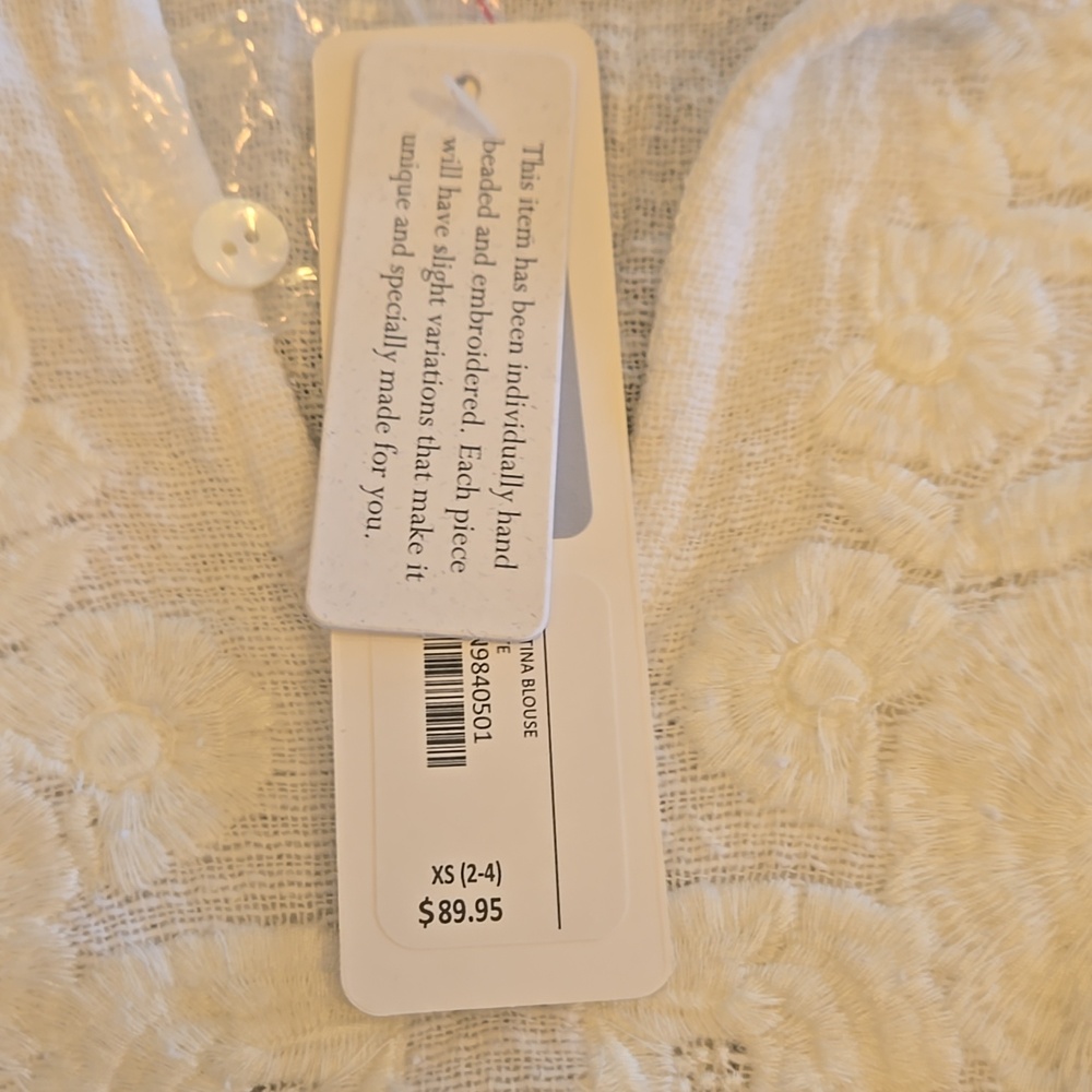 NWT Soft Surroundings Palatina Embroidered Blouse Top - Picture 4 of 7